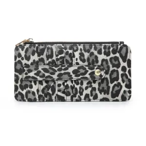 Cheetah Grey Slim Card Holder Wallet