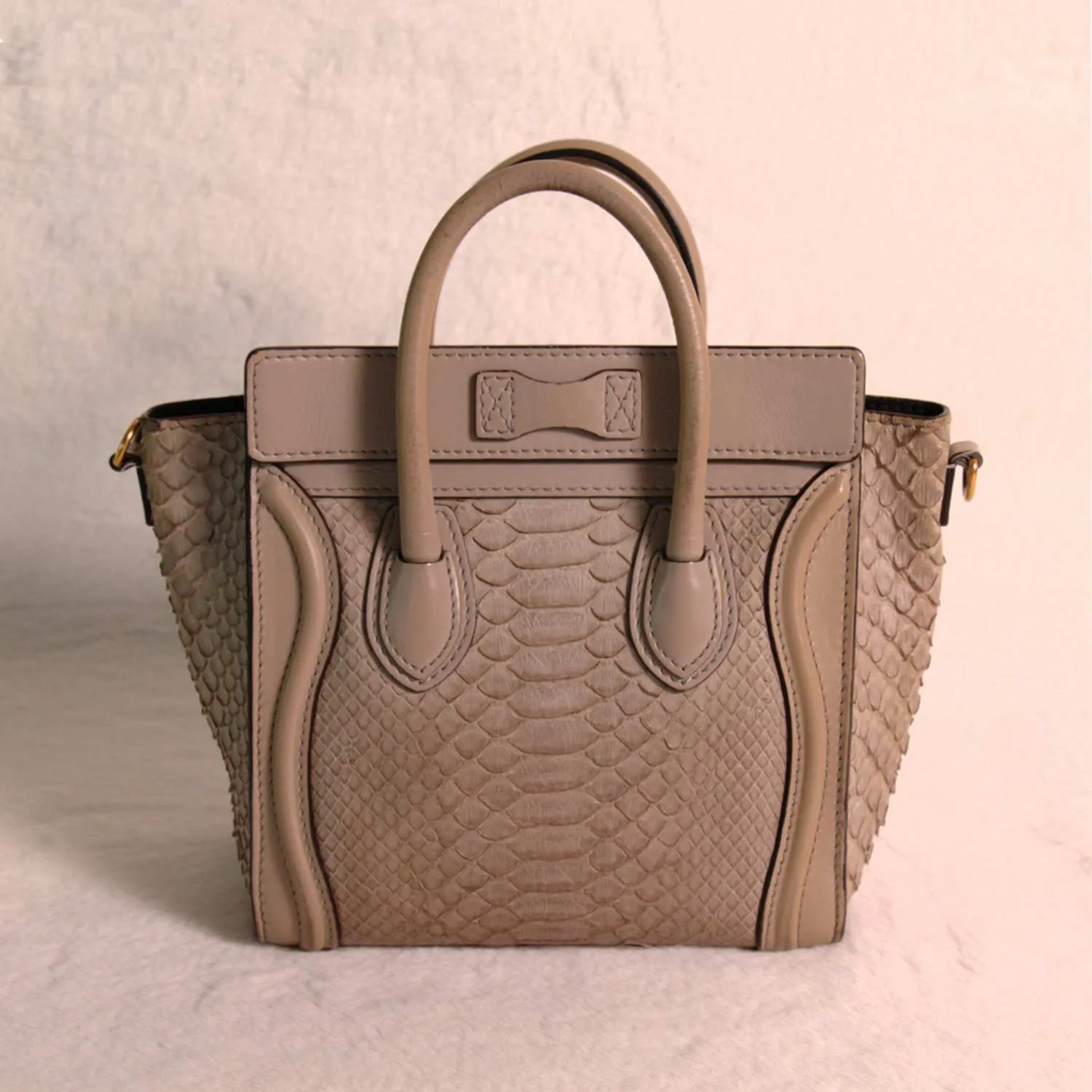 Céline Python Nano Luggage Tote Bag