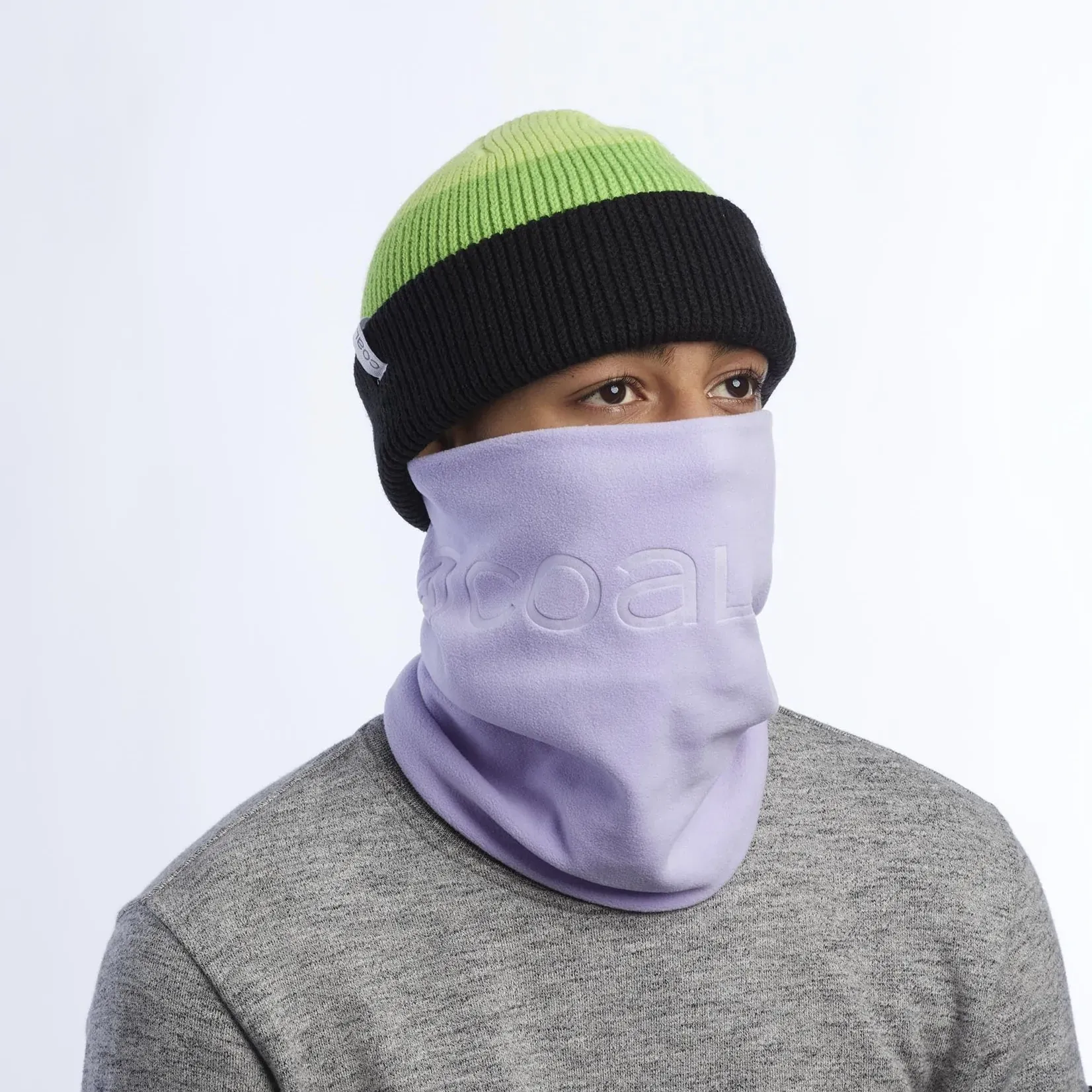 Coal  MTF Microfleece Gaiter - Lilac
