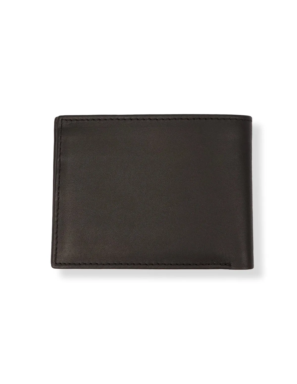 Cow Leather Wallet Black – Bifold with Multiple Card Slots