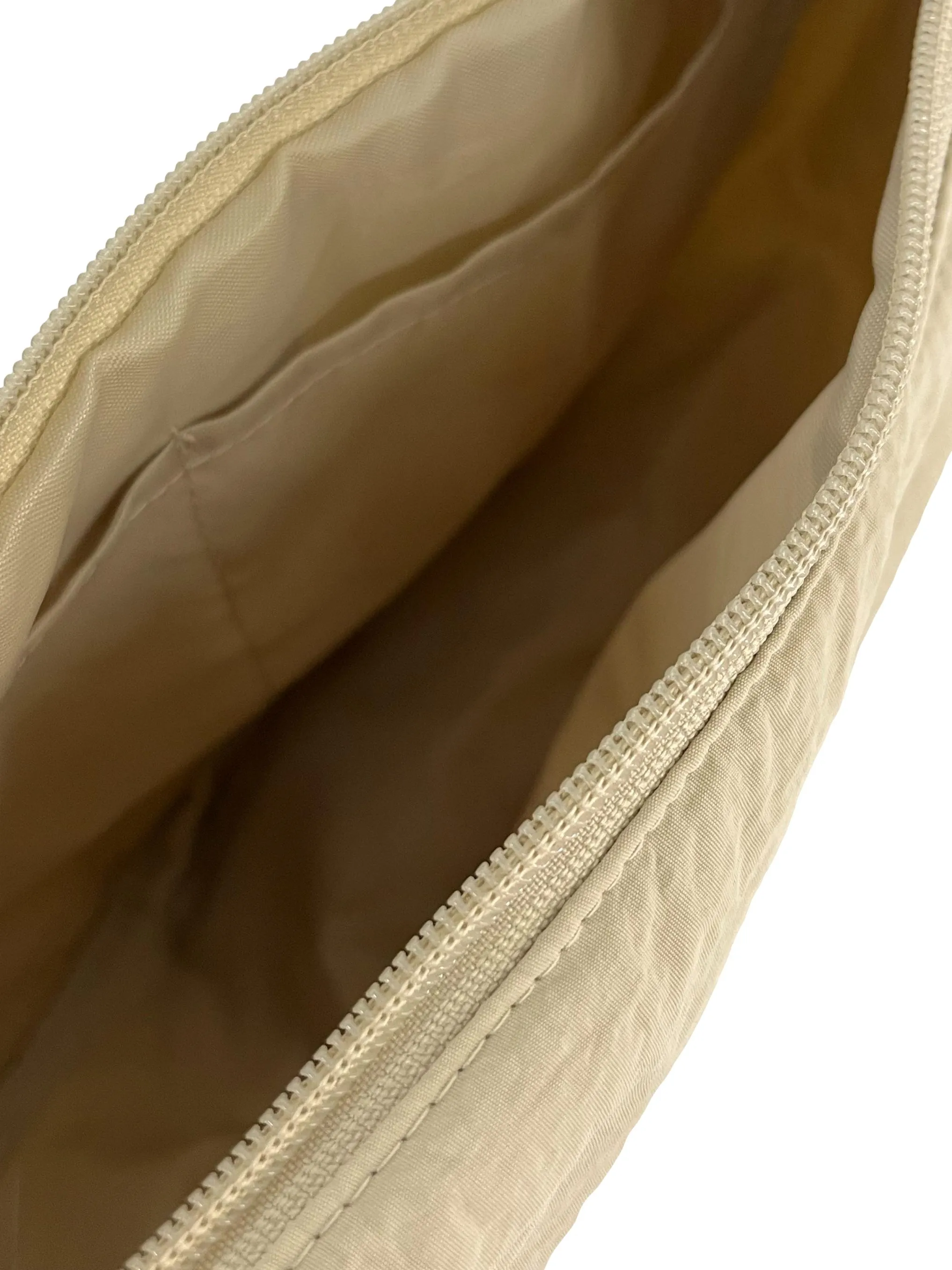 Cream crescent Crossbody Bag