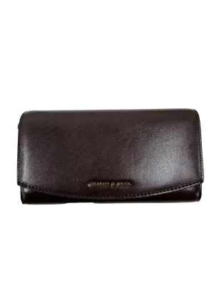 Dark Oak Curved Flap Long Wallet