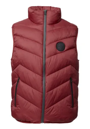Davies Chilli Red Men's Puffer Vest - OBMEF007