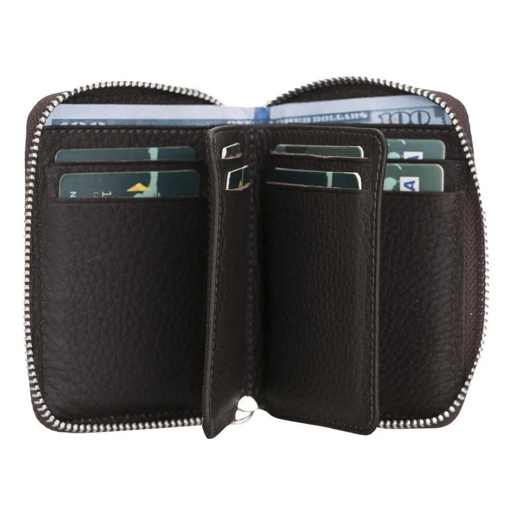 Elvis Zippered Genuine Leather Wallet / Card Holder