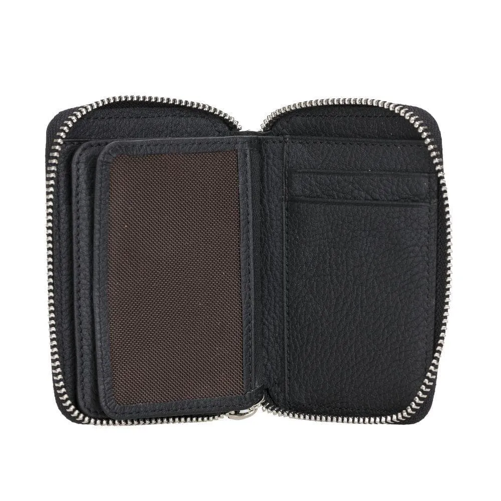 Elvis Zippered Genuine Leather Wallet / Card Holder