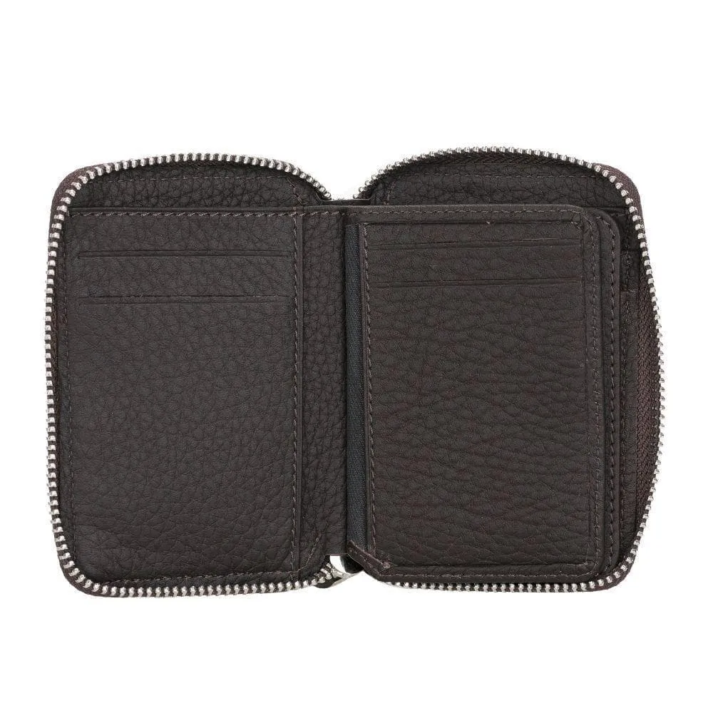 Elvis Zippered Genuine Leather Wallet / Card Holder
