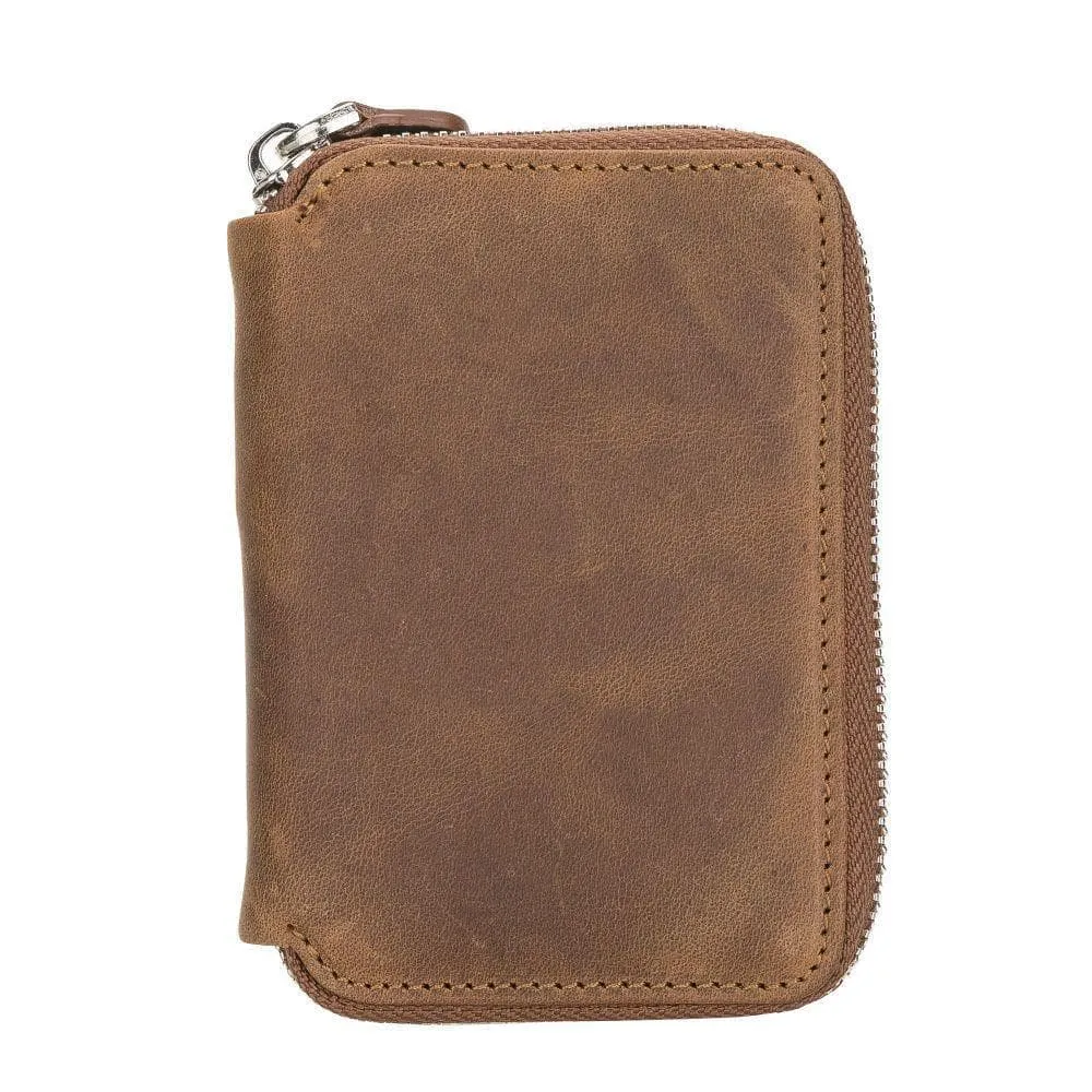 Elvis Zippered Genuine Leather Wallet / Card Holder