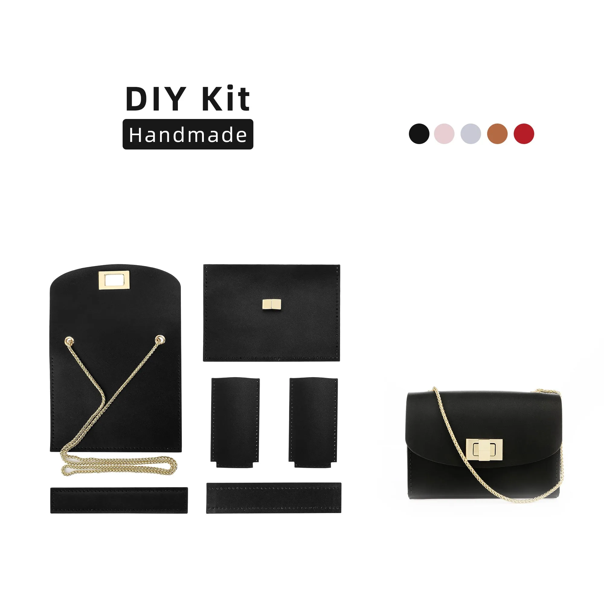 Fashion Square Leather Bag Kit