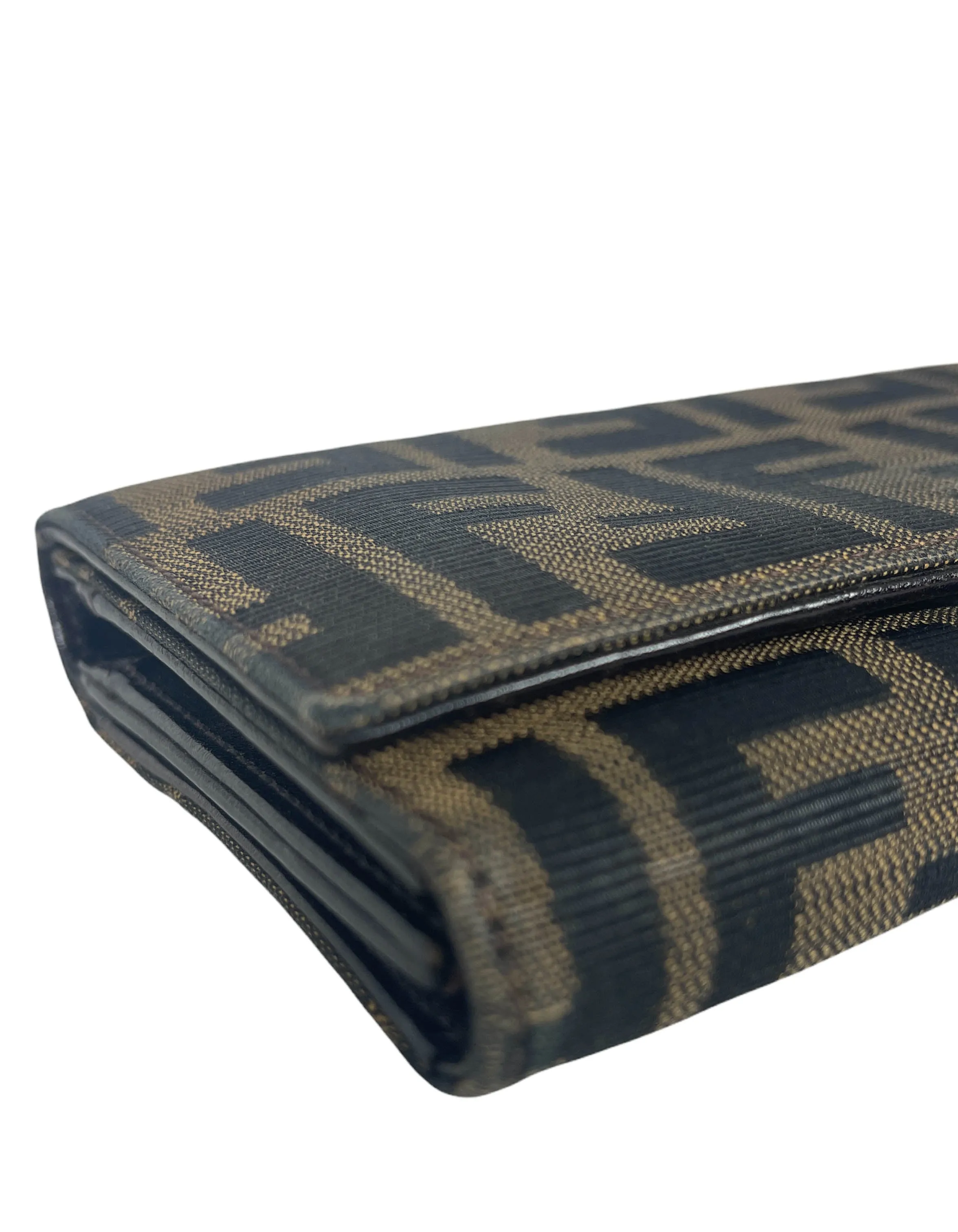 Fendi Tobacco Brown Zucca Logo Monogram Wallet
