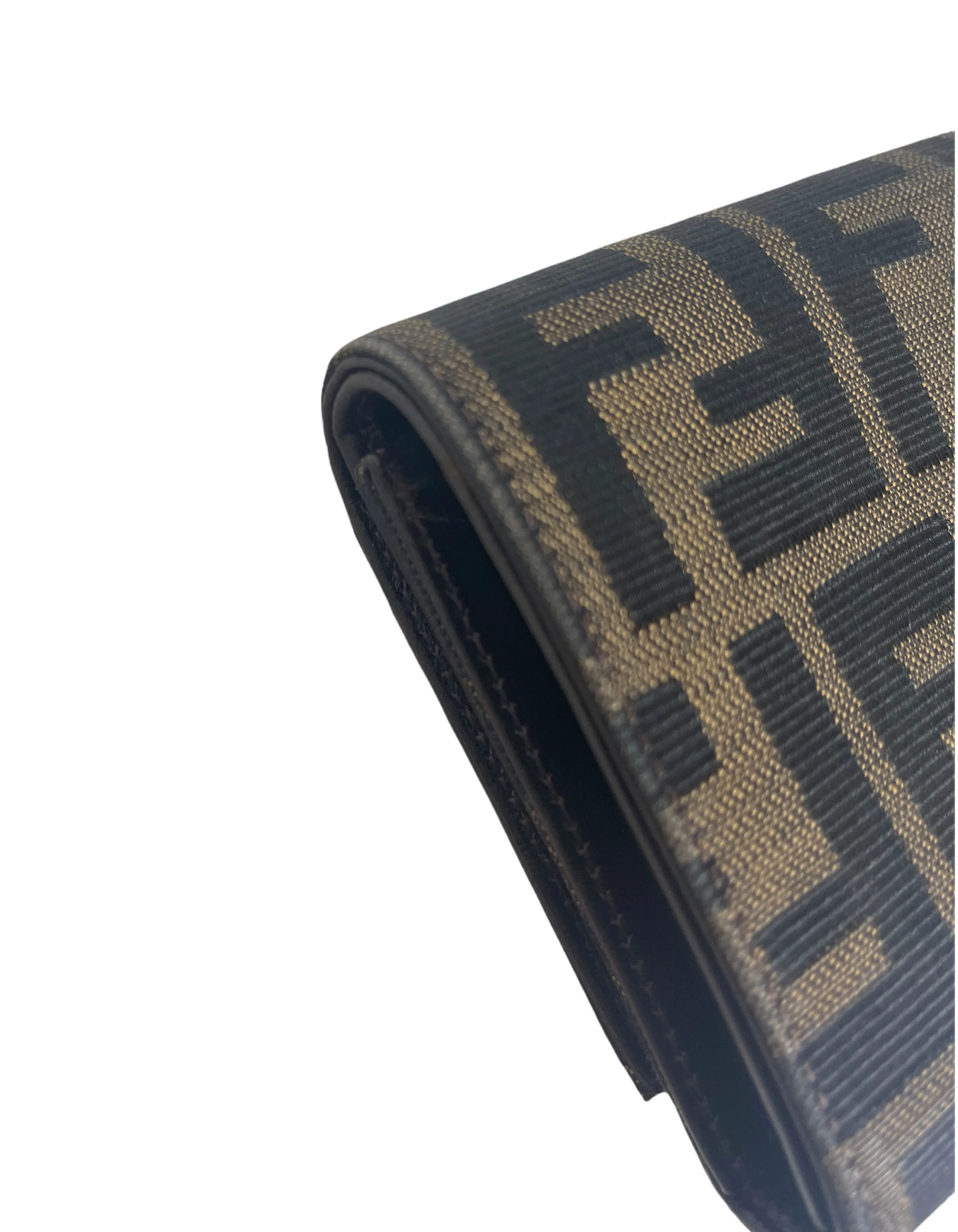 Fendi Tobacco Brown Zucca Logo Monogram Wallet