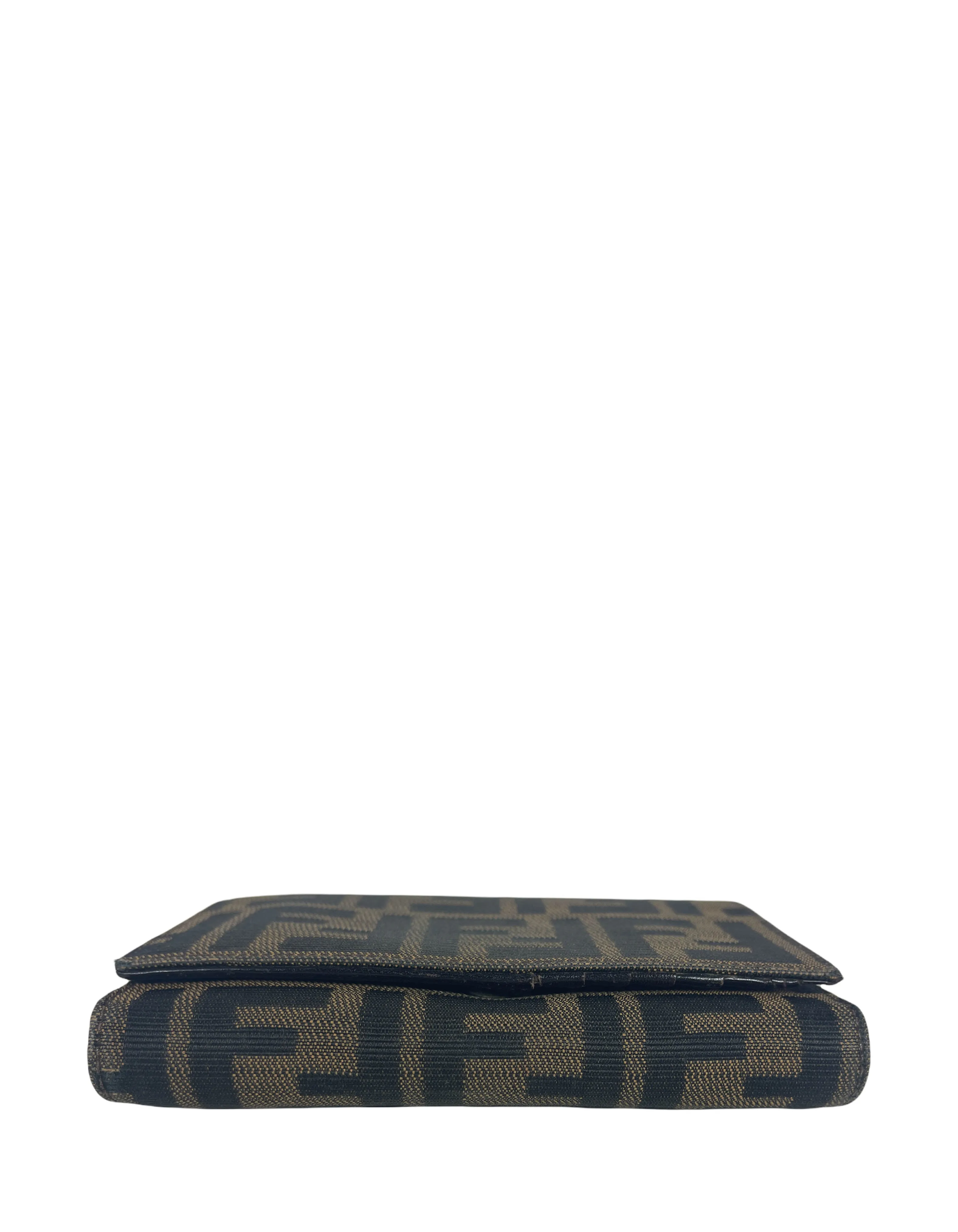 Fendi Tobacco Brown Zucca Logo Monogram Wallet