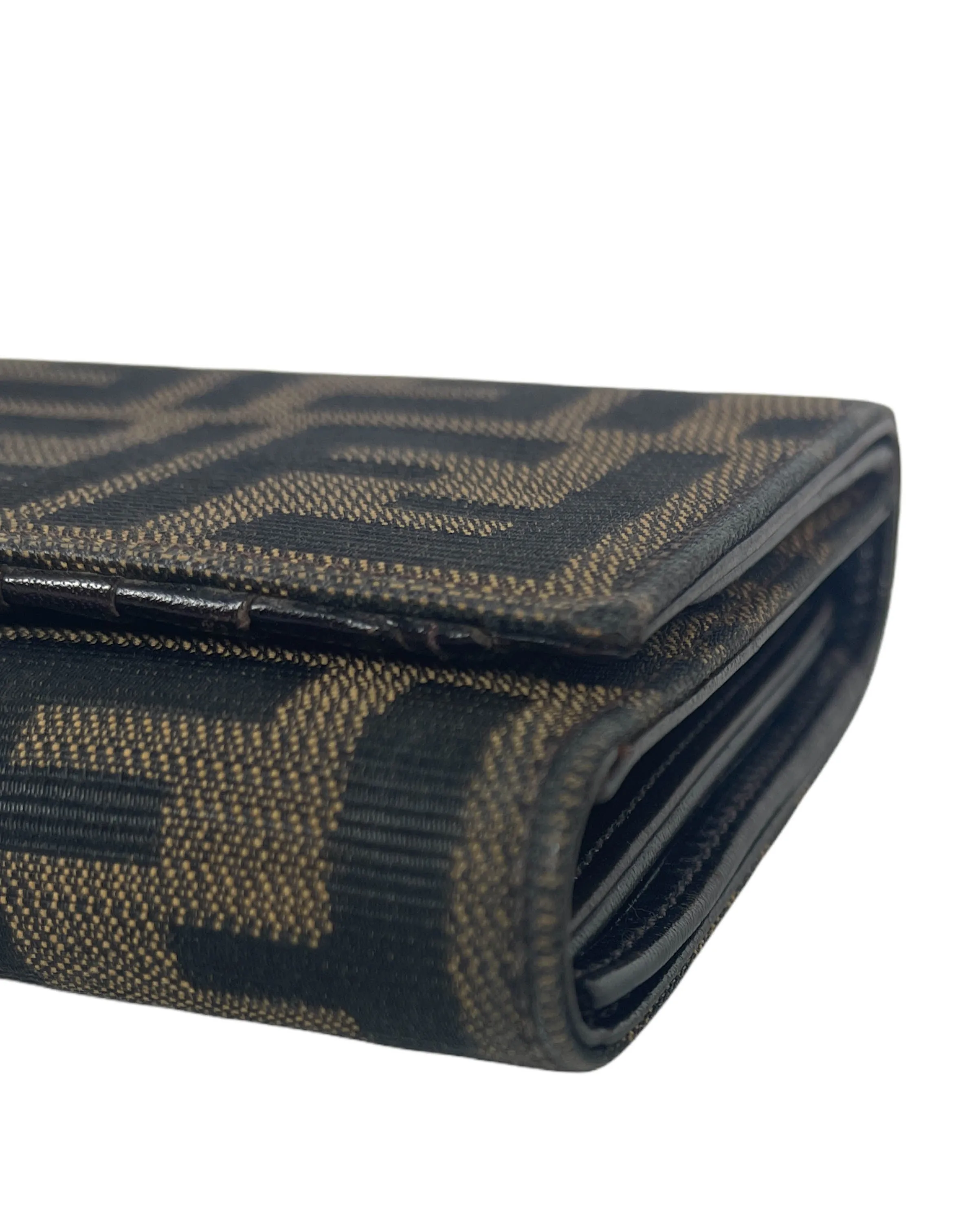 Fendi Tobacco Brown Zucca Logo Monogram Wallet