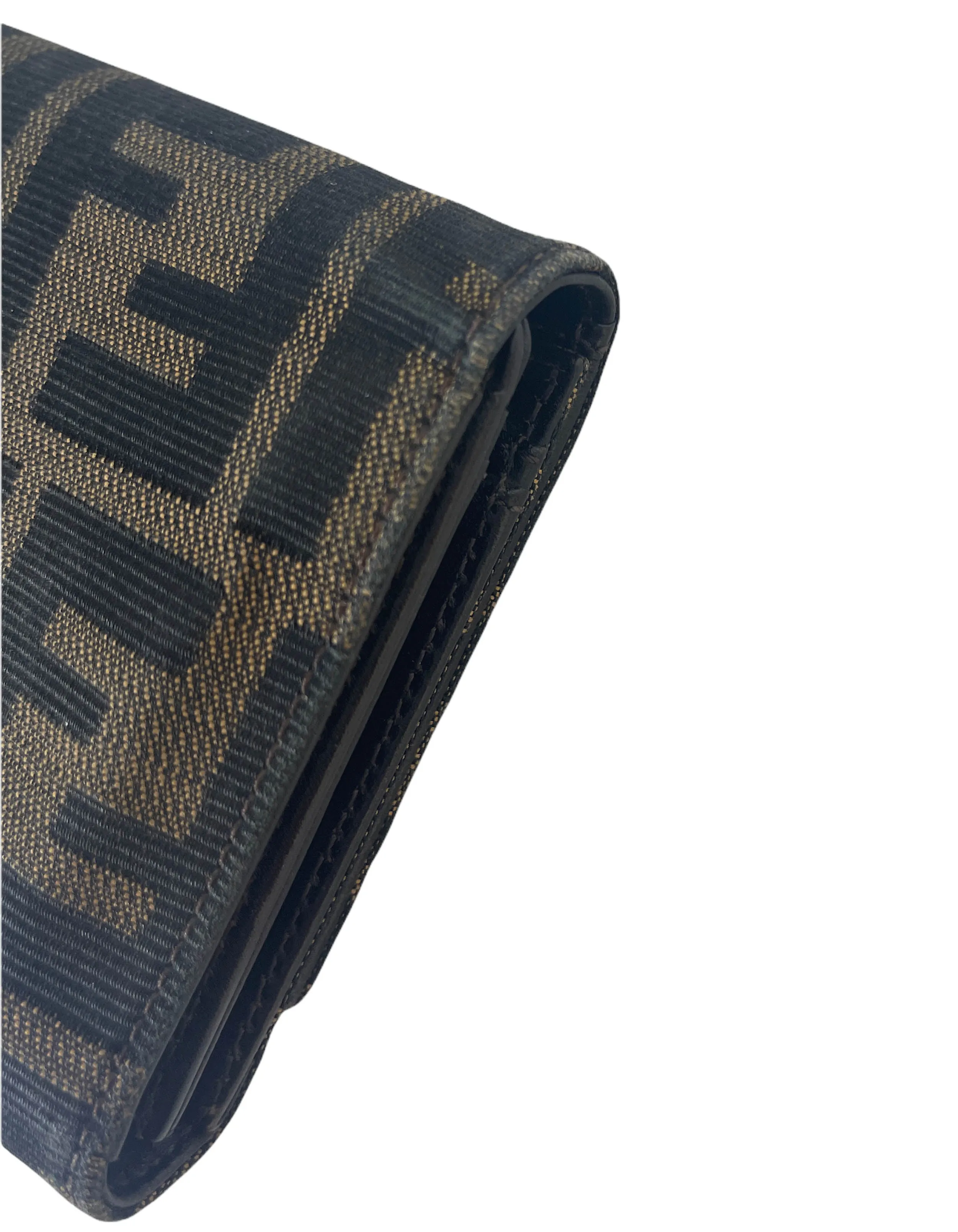 Fendi Tobacco Brown Zucca Logo Monogram Wallet
