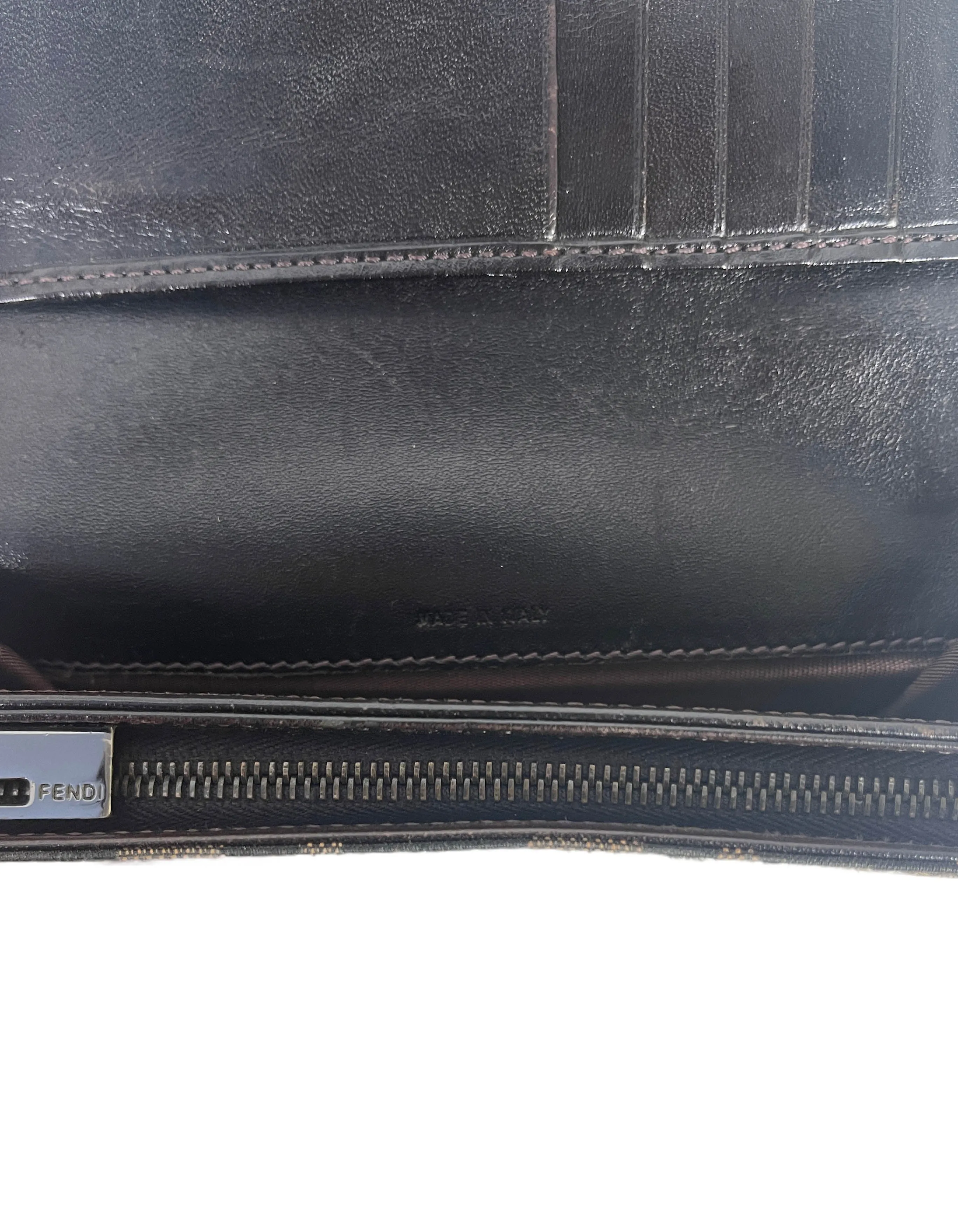 Fendi Tobacco Brown Zucca Logo Monogram Wallet