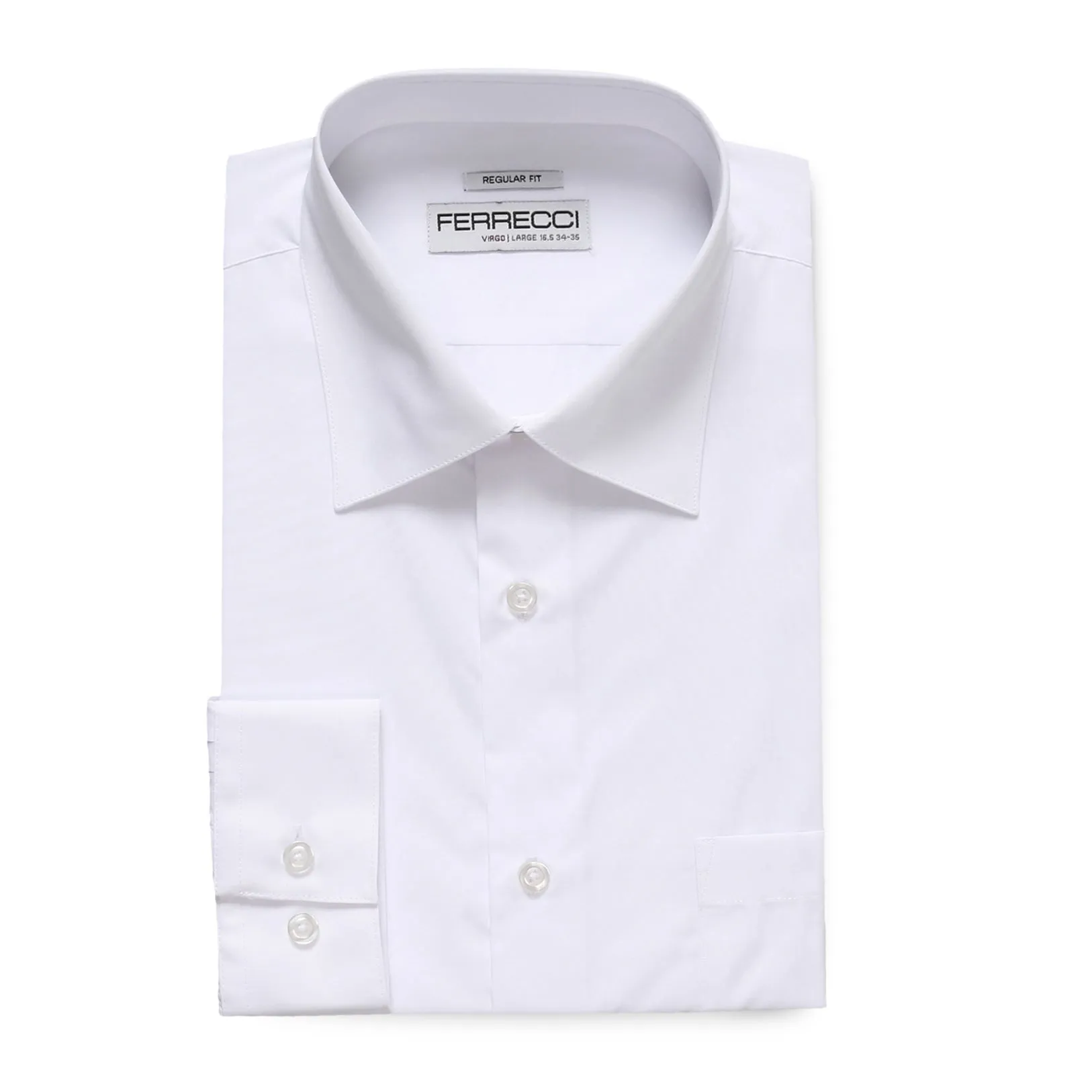 Ferrecci Virgo Snow White Regular Fit Dress Shirt