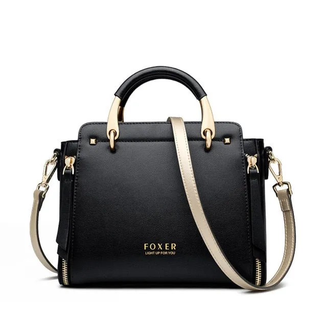 FOXER Women Crossbody Shoulder Bags Female Split Leather