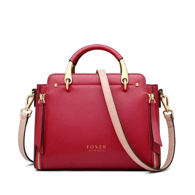 FOXER Women Crossbody Shoulder Bags Female Split Leather
