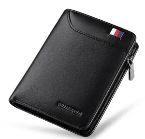 Genuine Leather Men Wallet with Card Holder Man Luxury Short Wallet Purse Zipper Wallets Casual Standard Wallets