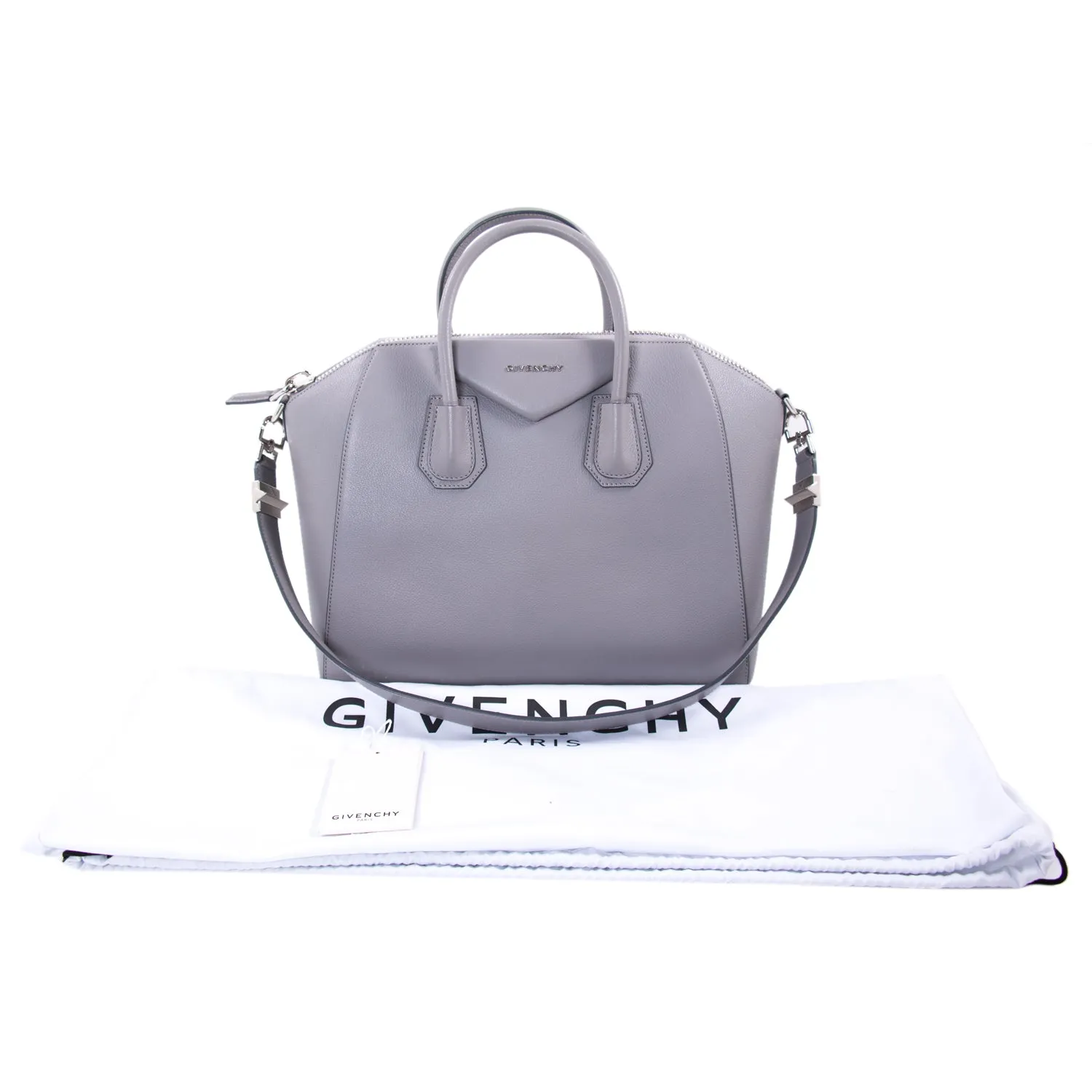 Givenchy Medium Grey Antigona Stachel Bag