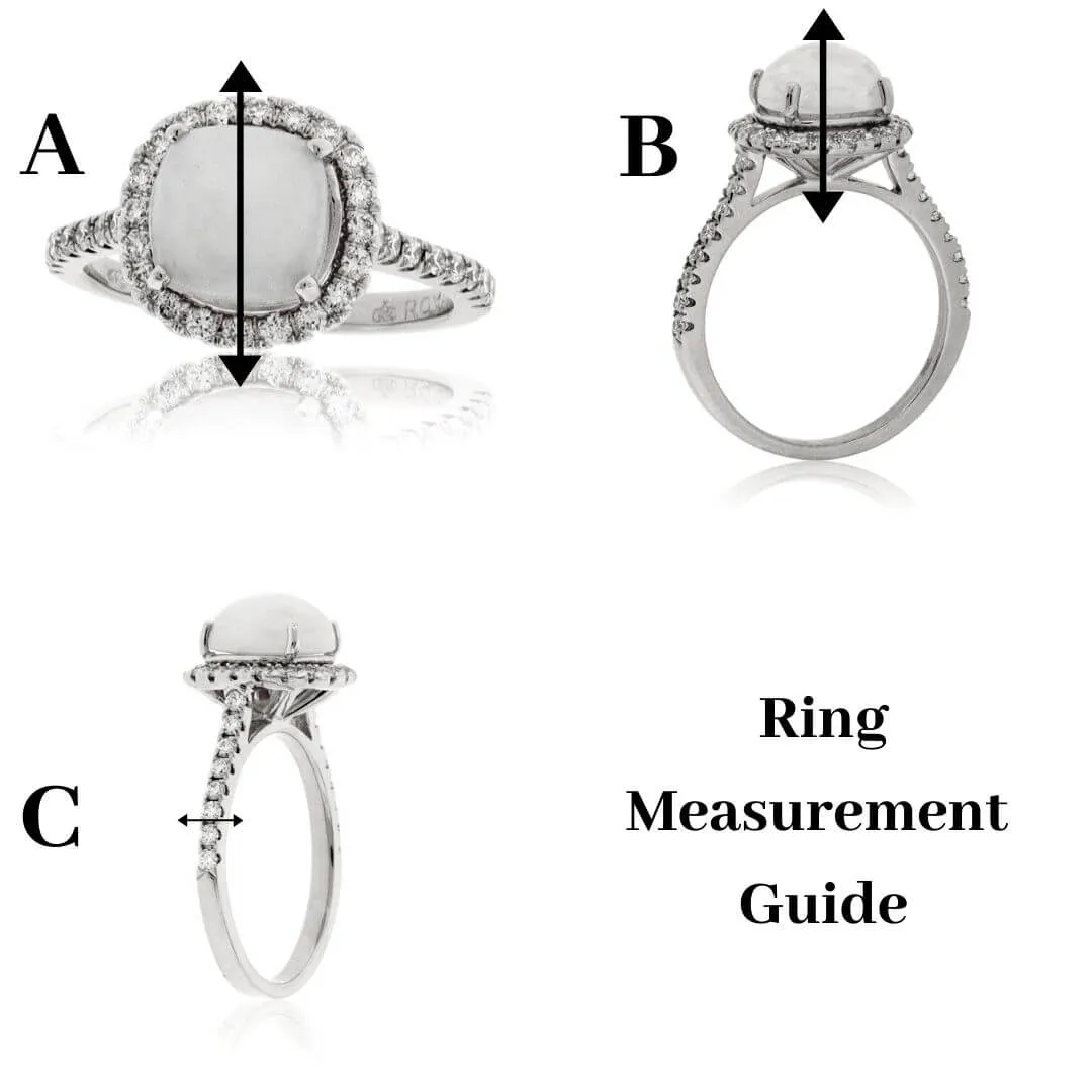 Gold Goggles Ring with Diamond Mountain Ridge