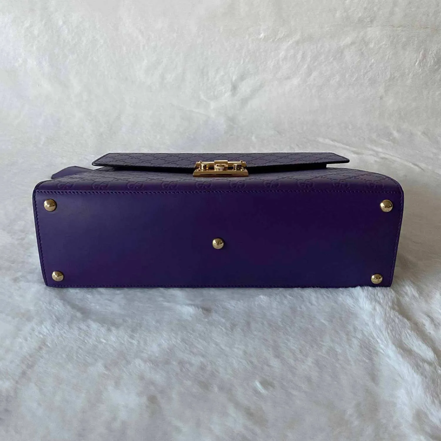 Gucci GG Signature Medium Padlock Top Handle Bag