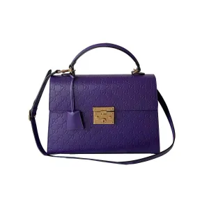 Gucci GG Signature Medium Padlock Top Handle Bag