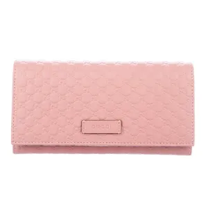 Gucci Microguccissima Continental Wallet in Soft Pink