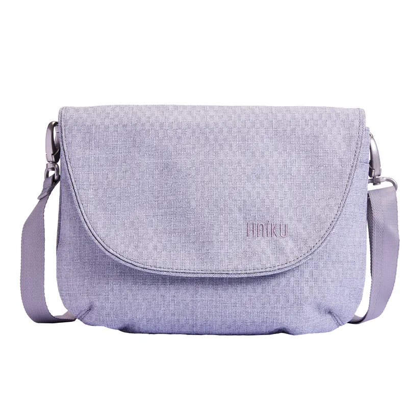 Haiku Bliss Saddle Bag In River Rock Blue, Stone Gray & Black