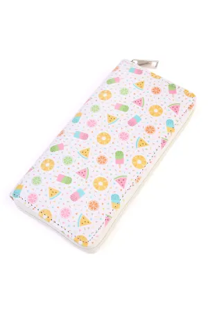 HDG2013 - FRUIT POPSICLE PRINT SINGLE ZIPPER WALLET