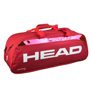 Head Inferno 70 Badminton Kit Bag, Compartments: Two, Capacity: 6 Racquets , Polyester (Red)