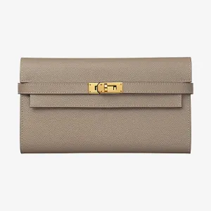 Hermes Etoupe Long Kelly Classic Wallet