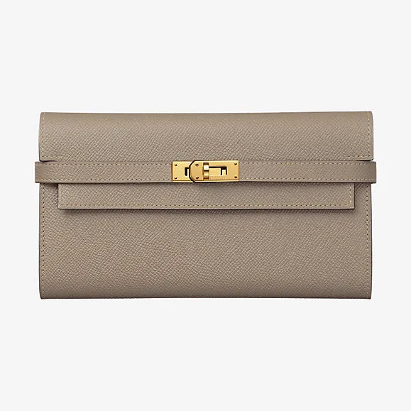 Hermes Etoupe Long Kelly Classic Wallet