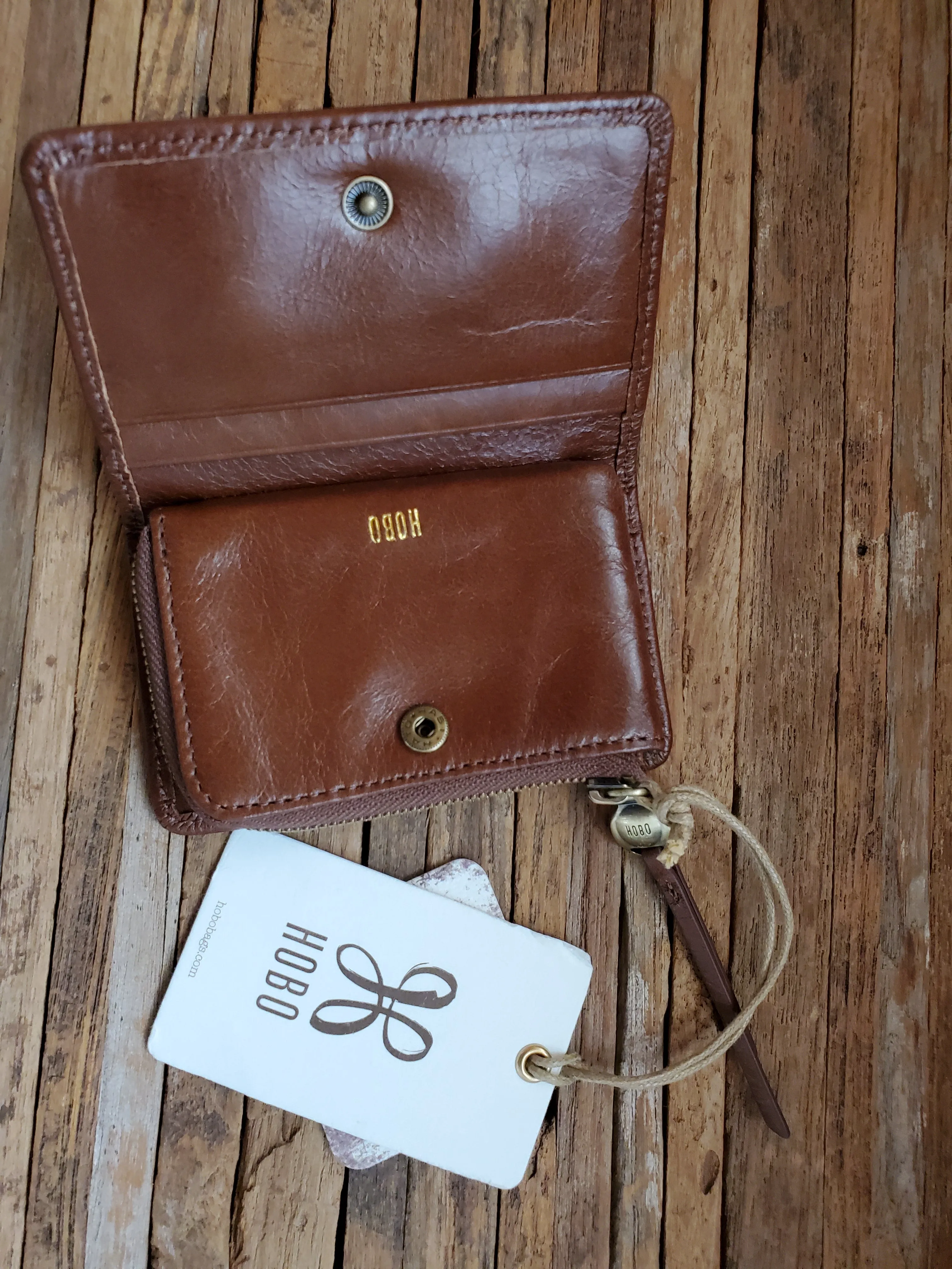 HOBO "Dart" Small Wallet in Woodlands
