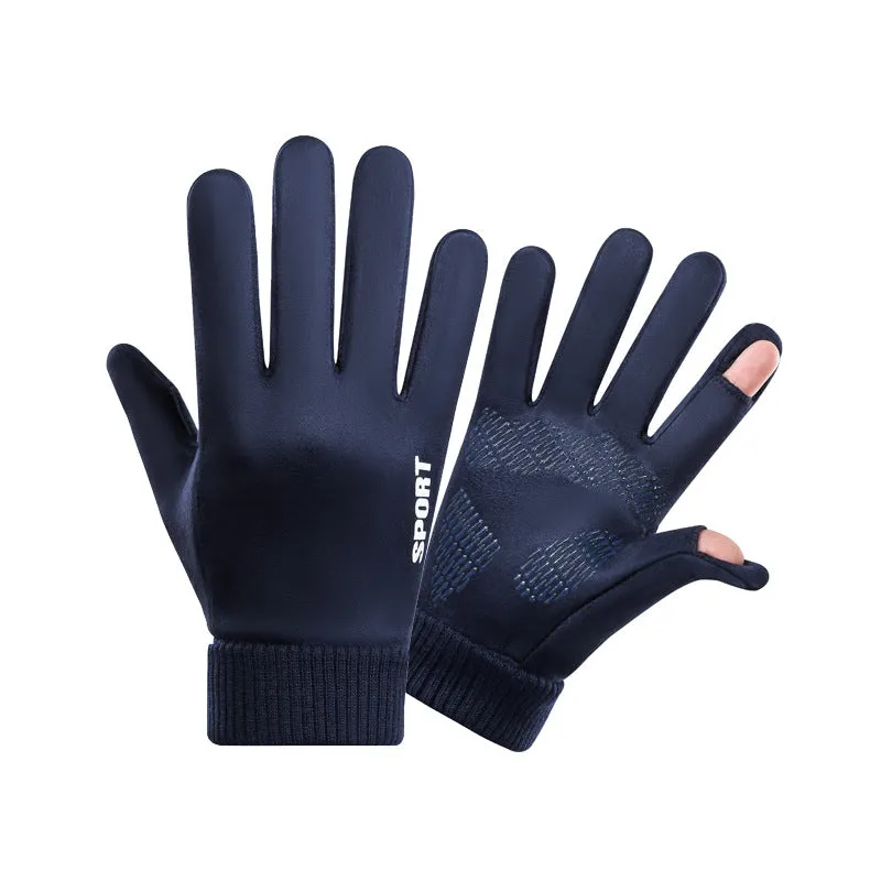 INSTOCK - Men's autumn and winter suede gloves for sports cycling