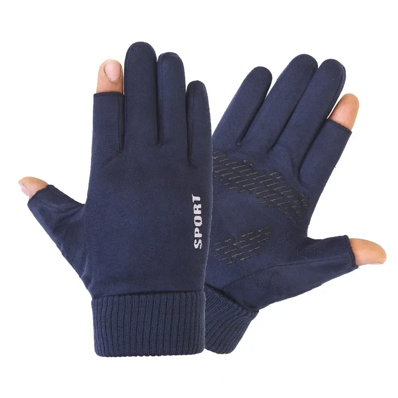 INSTOCK - Men's autumn and winter suede gloves for sports cycling