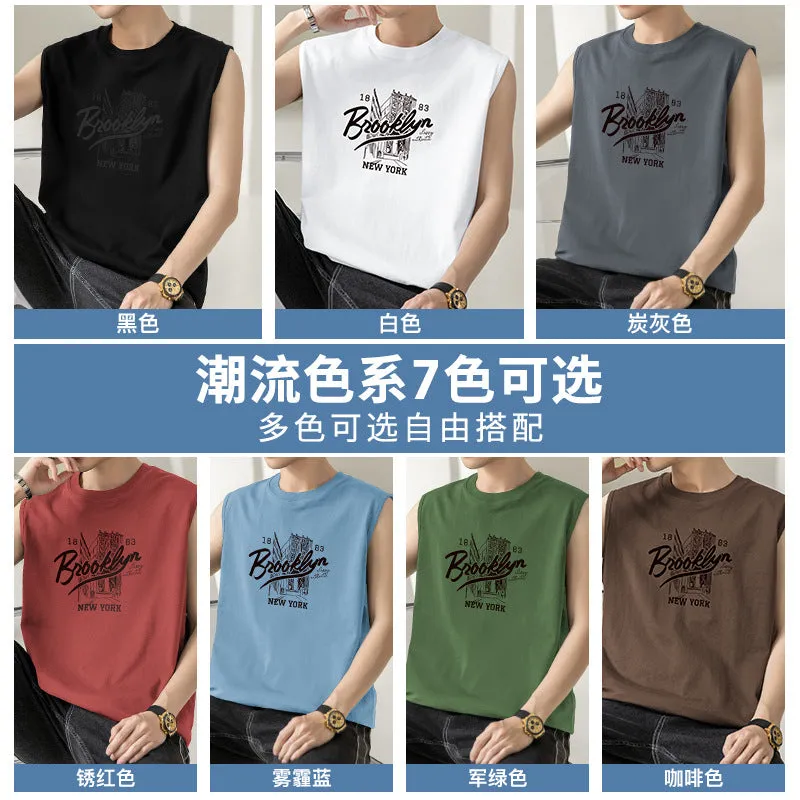 INSTOCK-Pure cotton summer thin sports vest