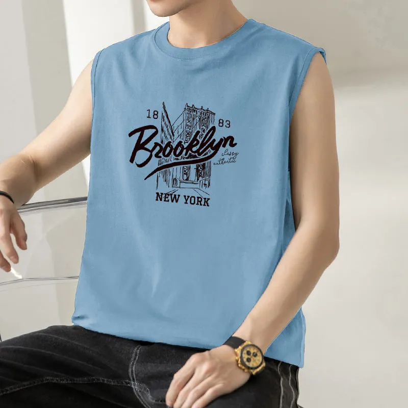 INSTOCK-Pure cotton summer thin sports vest
