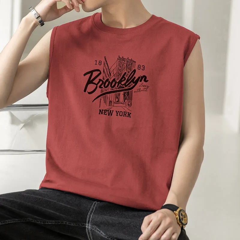 INSTOCK-Pure cotton summer thin sports vest