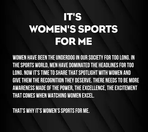 It's women's sports for me™️ ♥️