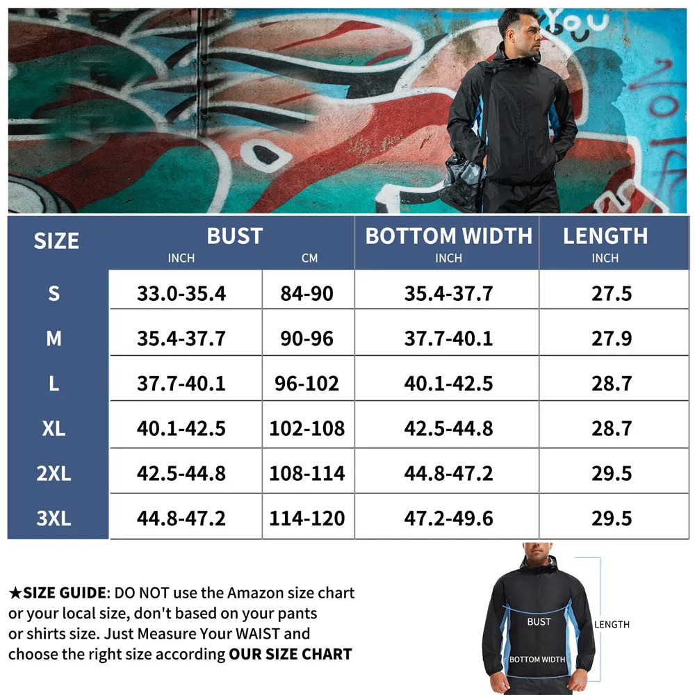 Junlan Men Weight Loss Hot Sauna Workout Splicing Jacket