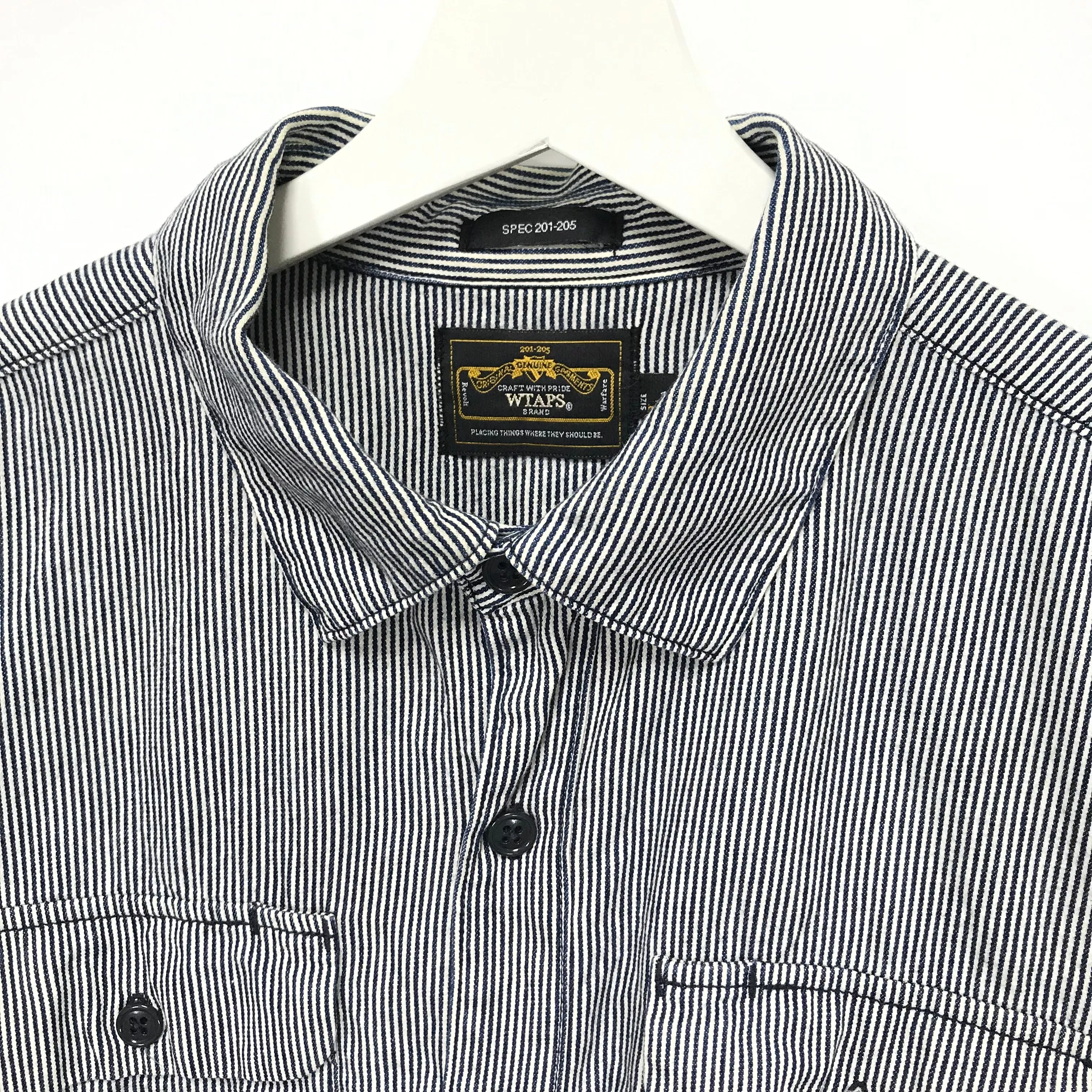 [L] WTAPS Vatos 03 Hickory Stripe L/S Shirt