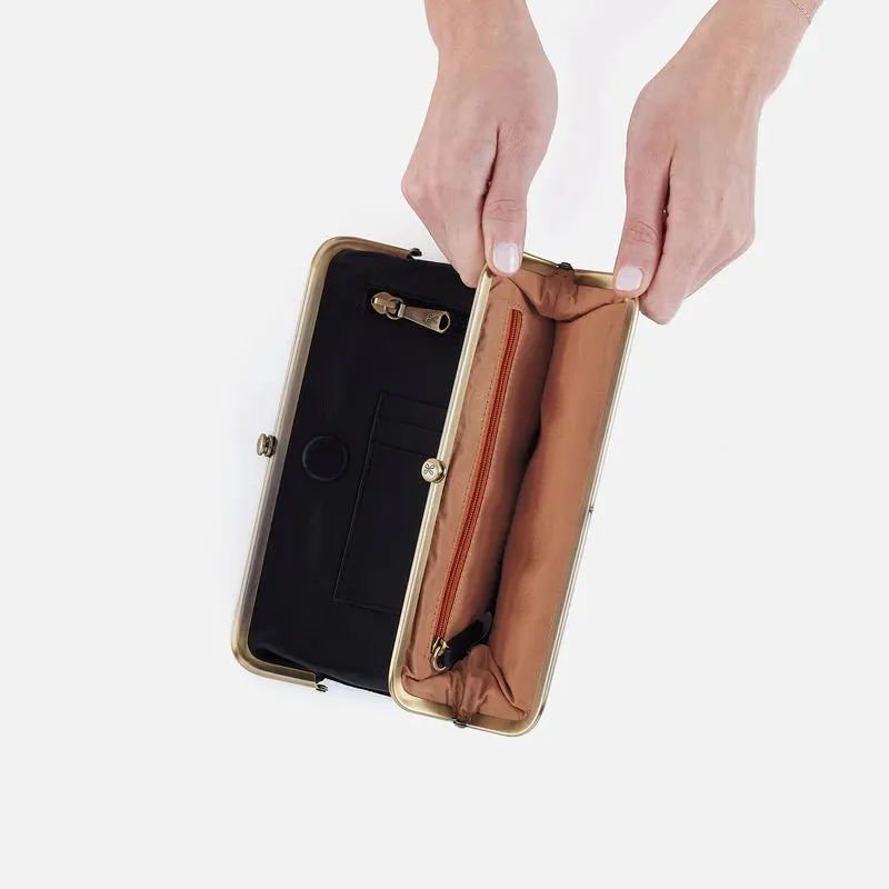 Lauren Clutch Wallet- Suede Black