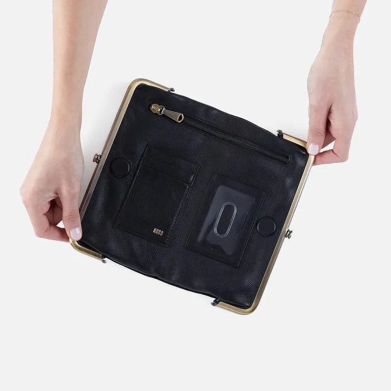Lauren Clutch Wallet- Suede Black
