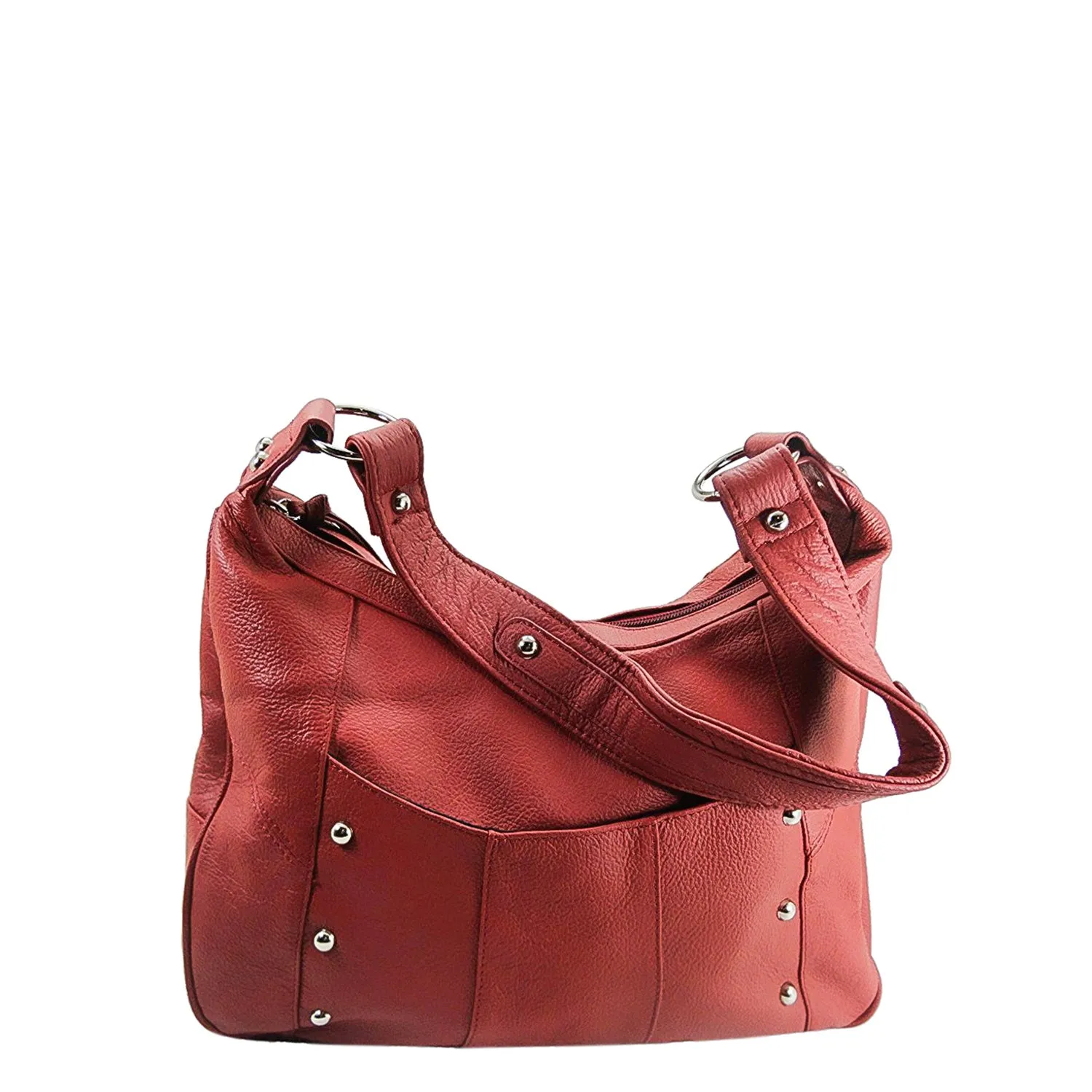 Leather Ambidextrous CCW Purse - Locking Zipper Compartment