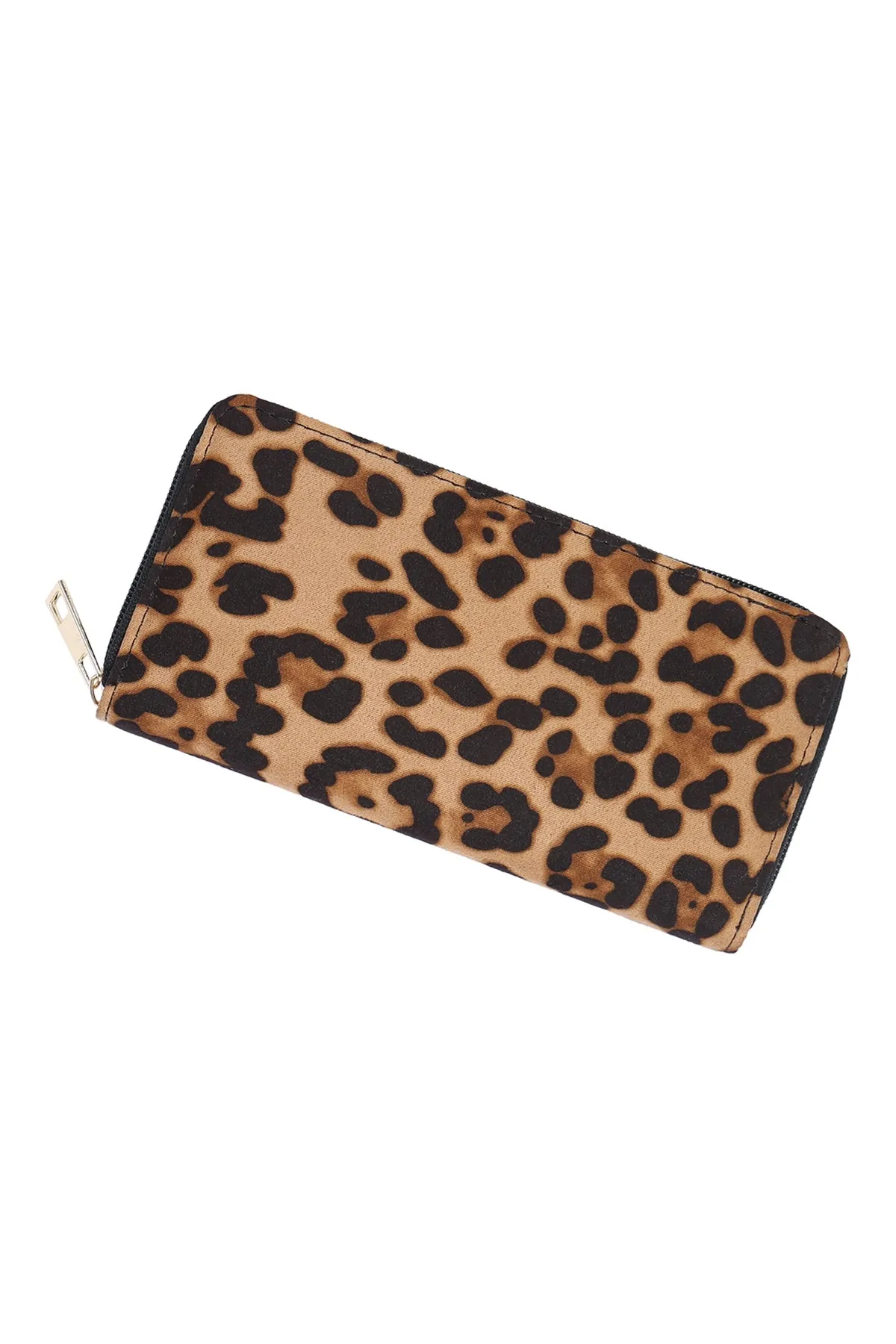 LEOPARD PRINT ZIPPER WALLET