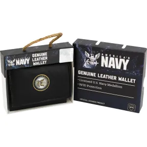 Licensed U.S Navy Leather Wallets
