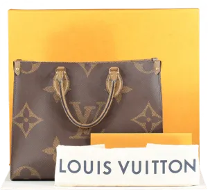 Louis Vuitton Brown Monogram Canvas M45321 Onthego Mm Tote Bag One Size