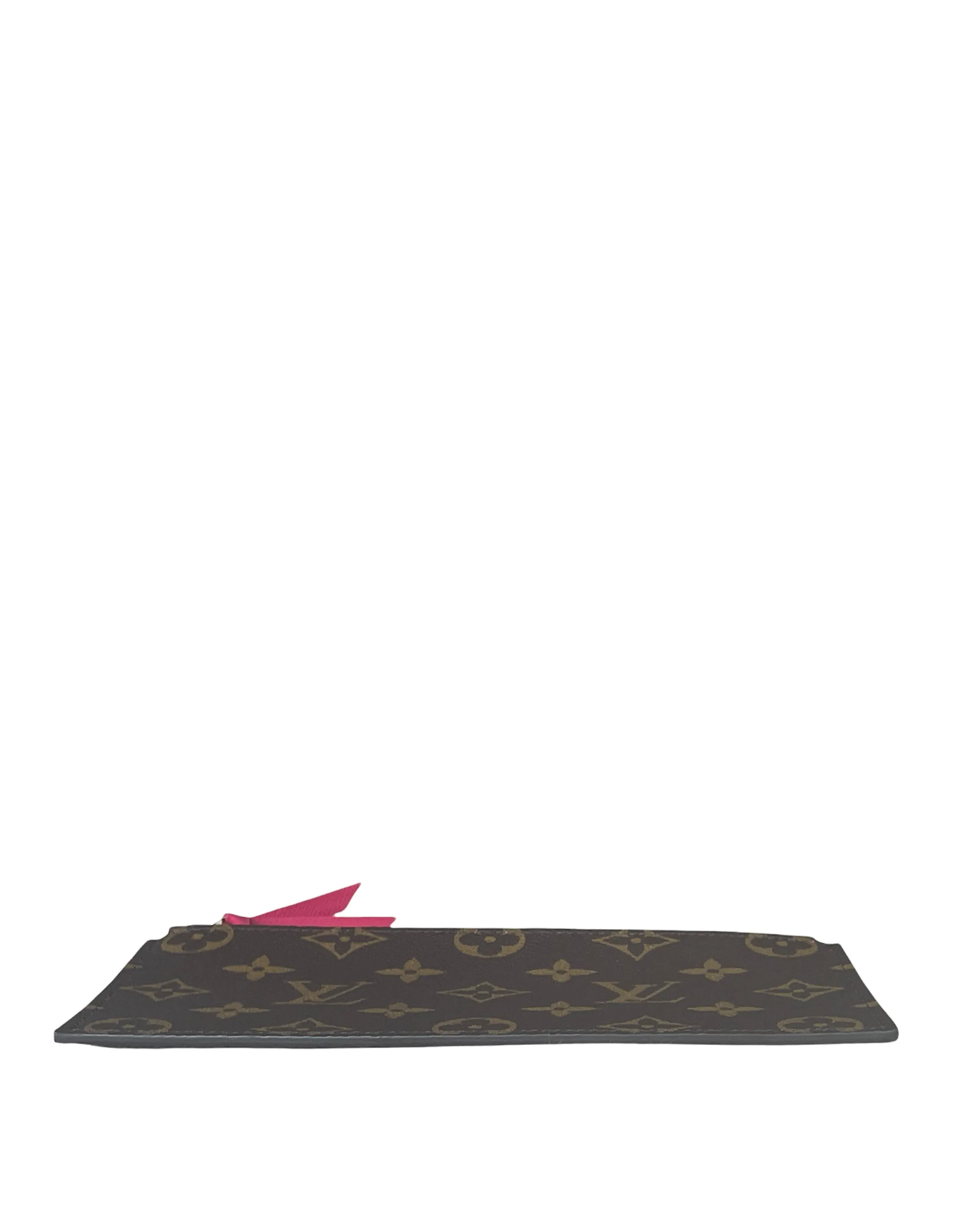 Louis Vuitton Monogram/ Fuchsia Felicie Chain Wallet Zippered Insert