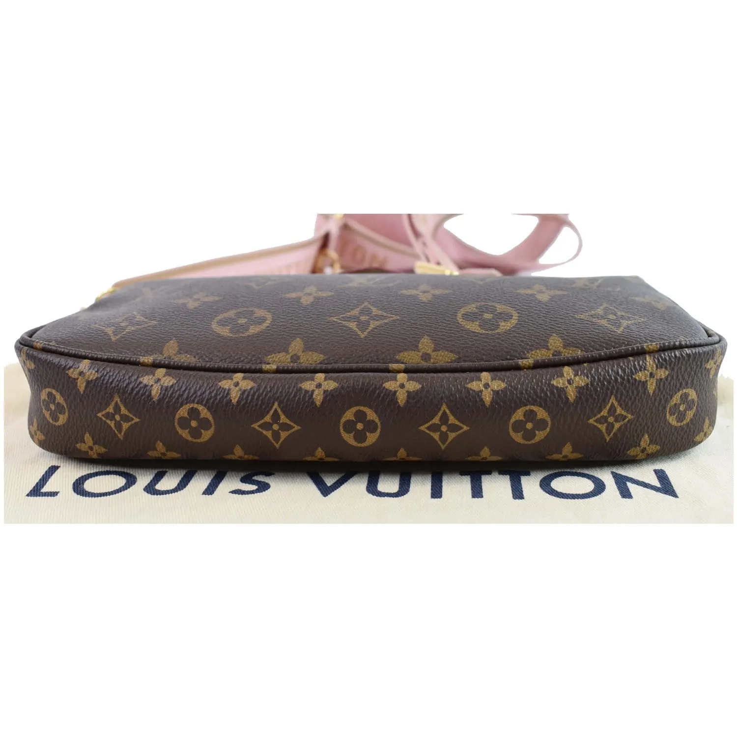 LOUIS VUITTON Multi Pochette Accessories Monogram Canvas Shoulder Bag Pink