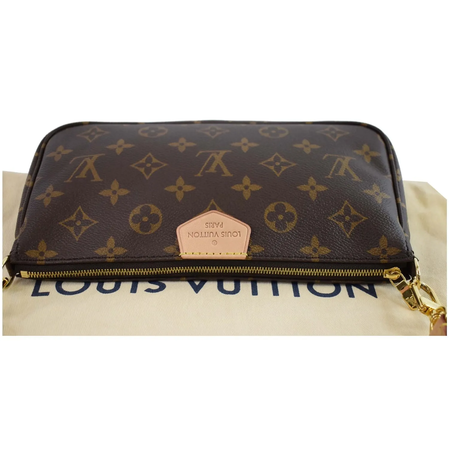 LOUIS VUITTON Multi Pochette Accessories Monogram Canvas Shoulder Bag Pink